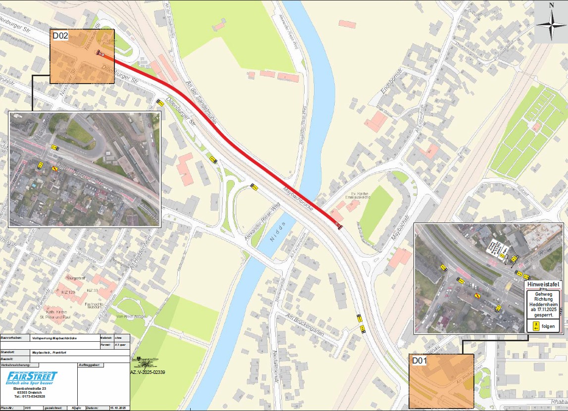 Sperrung Maybachbrücke