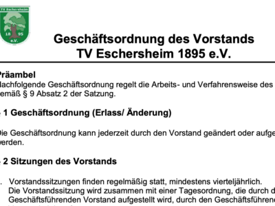 Geschäftsordnung des Vorstands