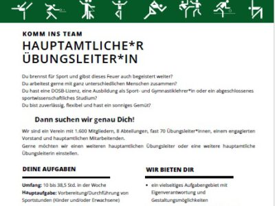 Anzeige Übungsleiter*in