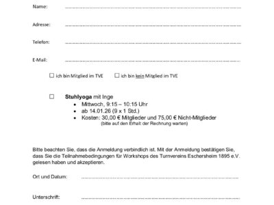 Anmeldeformular "Stuhlyoga"